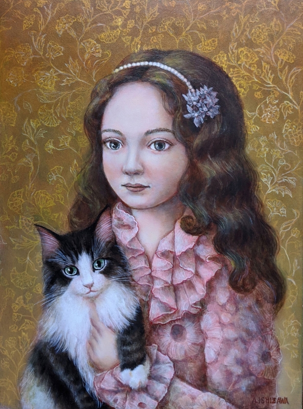 Girl and Cat 1