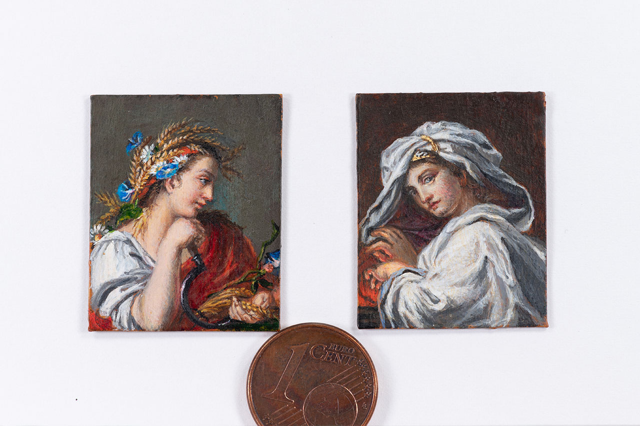 ミニチュア模写　四季より「秋」「冬」／岡田昌也